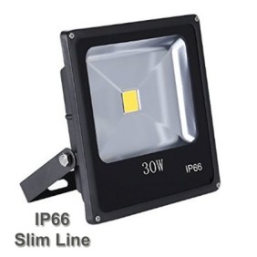 Προβολέας LED 30 Watt ­Slim Black Αδιάβροχος IP66 6500K - ΟΕΜ