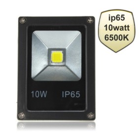 Προβολέας LED 10 Watt ­Slim Black IP65 - OEM