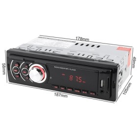 High Power MP3 Car In-Dash Stereo Audio FM 1 DIN Aux Input Receiver