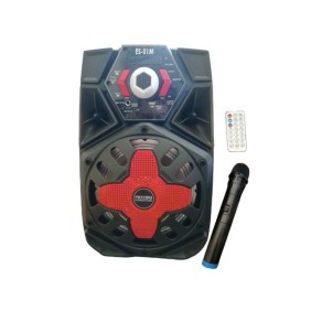 Es-01M - Karaoke Καραόκε Επαναφορτιζόμενο Ηχοσύστημα 100watt με Bluetooth, είσοδος Aux, USB, κάρτα TF / SD, ισοσταθμιστή, LED, μικρόφωνο, ραδιόφωνο FM