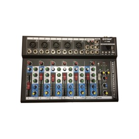 Oem 7 channel music audio mixer for sale recording mp3 LCD player 3 band EQ 2 mic/line input 1 stereo input, F7-MB