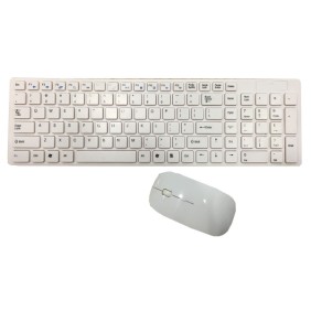 EK122W Πληκτρολόγιο και Ποντίκι Ασύρματο – Λευκό