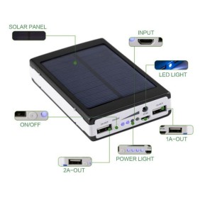 Ηλιακή Μπαταρία Φορτιστής 2,1Α και Φωτιστικό LED – Solar Power Bank ES30000 OEM