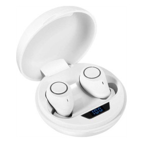 DT11 Bluetooth 5.0 Earphone for iPhone Wireless Ear Phone IPX7 Waterproof Earbuds with 3000mAh Charging Box/ Microphone  ΑΣΠΡΟ