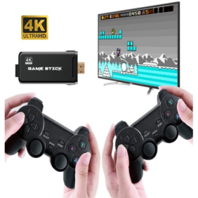 4K Ultra HD Stick Σετ Παιχνιδιών Ασύρματου Χειριστηρίου 2.4G Με 300 Build-In Ενσωματωμένα Παιχνίδια Andowl GS1 Set (Support TV) Μαύρο