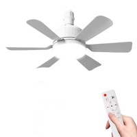 Ανεμιστήρας οροφής Ε27 Φ52cm με φωτιστικό και τηλεχειριστήριο και δυνατότητα ρύθμισης φωτισμού 40W BDQT12 Λευκό